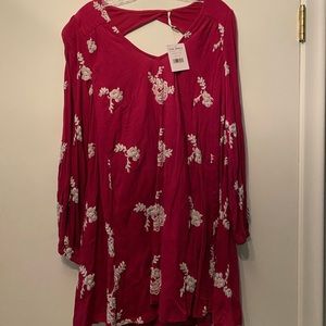 Red dress free people